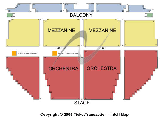 Orpheum Theatre - San Francisco Other Seating Chart